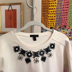 J Crew Embellished Top